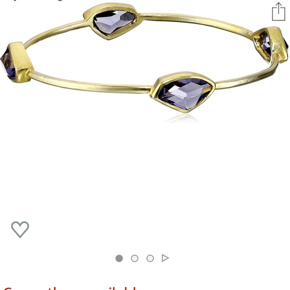 Jewelry - NWOT Tanzanite Color Crystal Bangle Bracelet